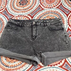 Women's Gray Denim Shorts